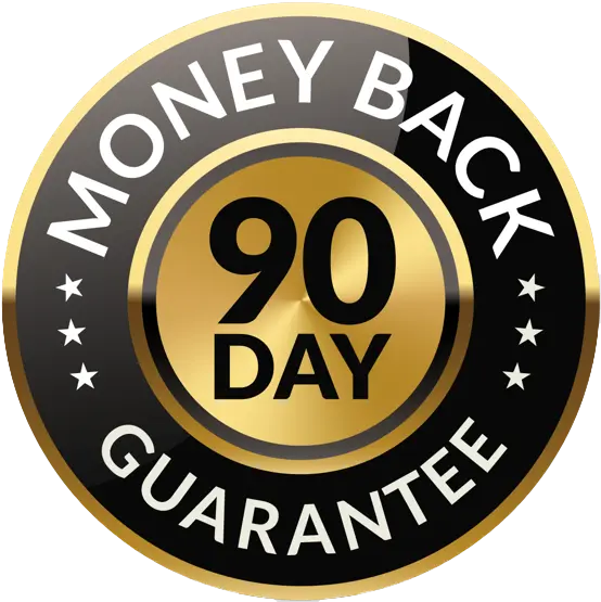 90-Day Money-Back Guarantee Seal — 100% Satisfaction Guaranteed